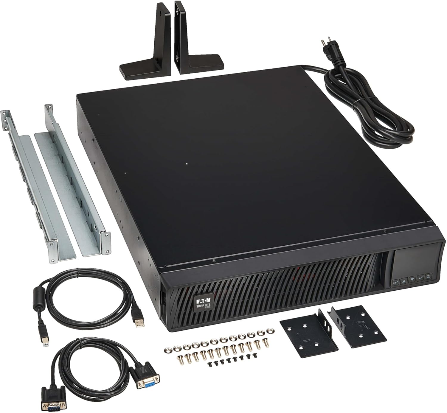 Eaton Tripp Lite Series SMART1000RMXL2U 1500VA Rack Mount UPS Battery Backup, Pure Sine Wave, 1000W, Extended Run & Network Card Option, 8 Outlets, 120V, AVR, Uninterruptible Power Supply