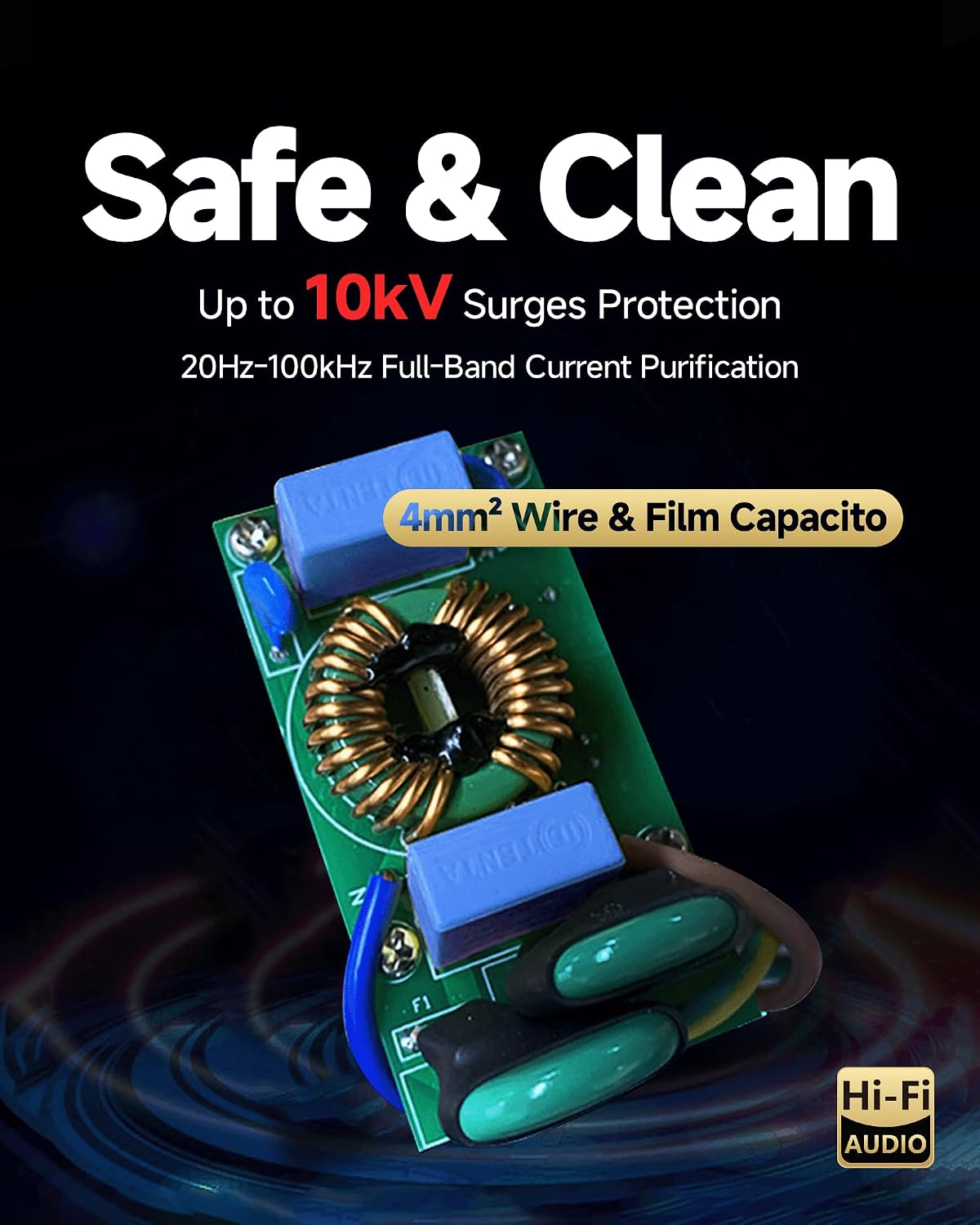 TODN Audio Power Conditioner for Studio - Clean up Power/Noise Reduction/Surge Protection/Improved Performance, CE-EMC/LVD Certified - N600