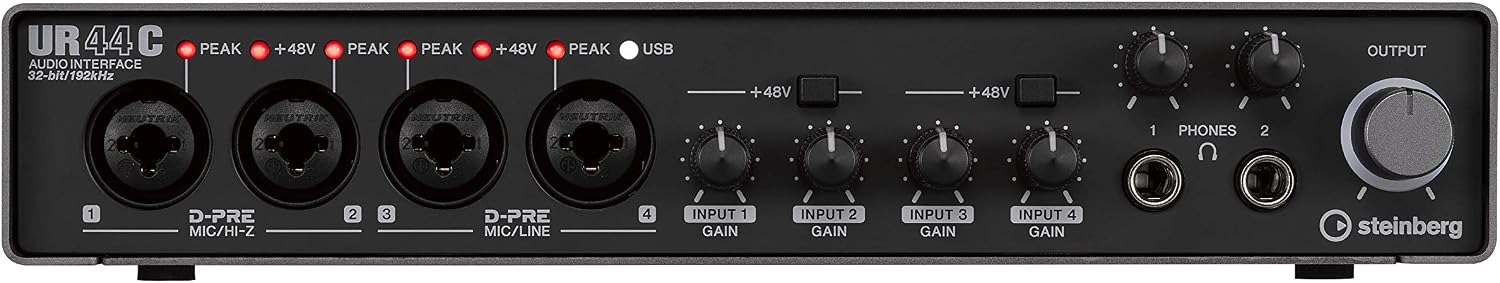 Steinberg UR44C 6x4 USB 3.0 Audio Interface with Cubase AI and Cubasis LE