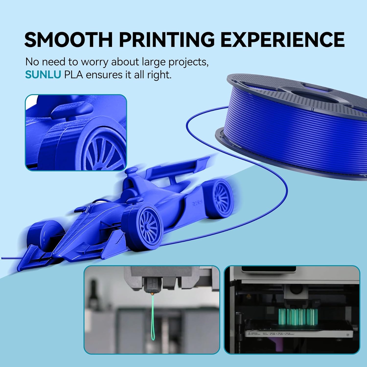 SUNLU 3D Printer Filament 10kg Bundle, Neatly Wound PLA Filament 1.75mm ±0.02mm, Individually Vacuum-Sealed,1kg per Spool, 10 Pack, (5 spools of Black and 5 spools of White)
