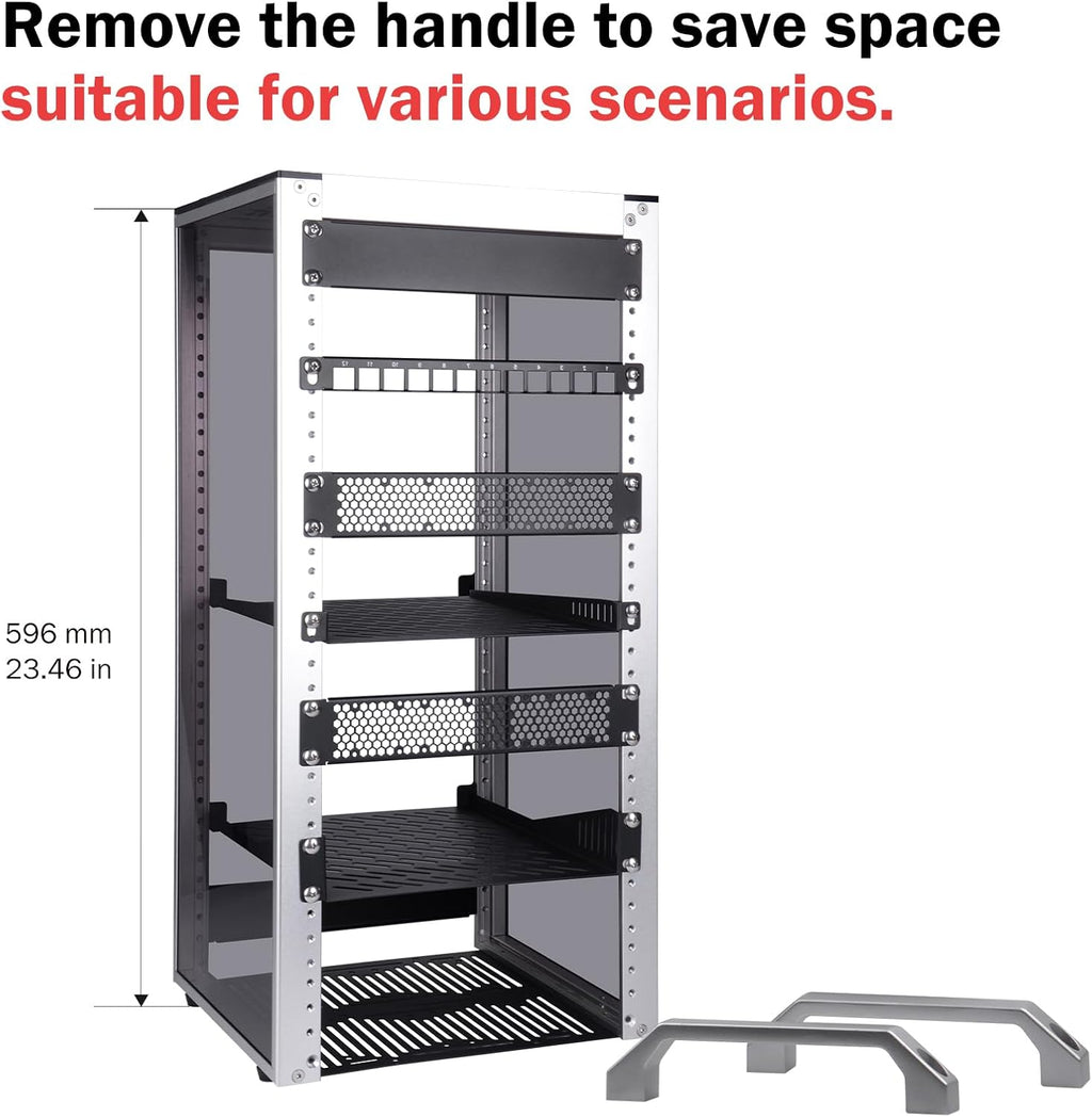 GeeekPi 12U Server Cabinet, 10 inch Server Rack for Network, Servers, Audio, and Video Equipment, DeskPi RackMate T2 Rackmount, 10.23 inch Depth