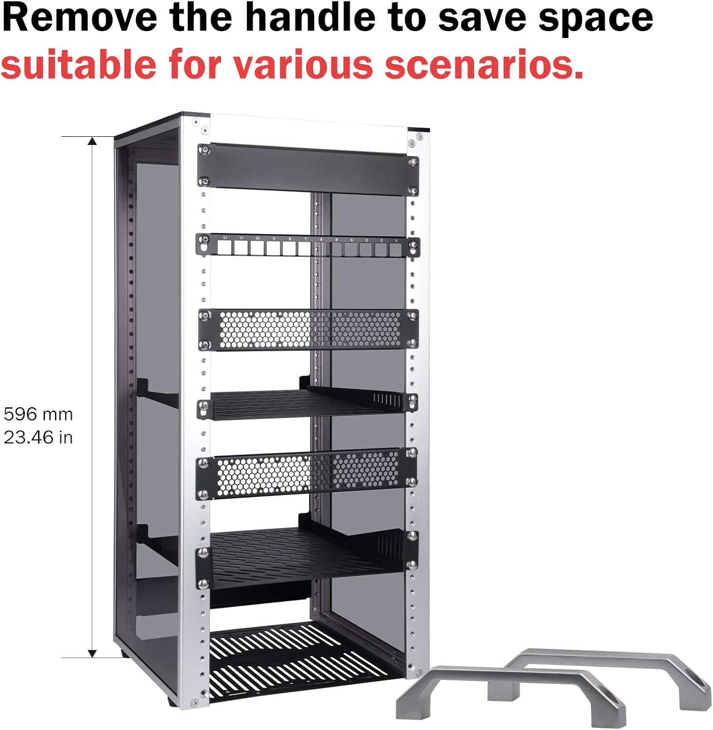 GeeekPi 12U Server Cabinet, 10 inch Server Rack for Network, Servers, Audio, and Video Equipment, DeskPi RackMate T2 Rackmount, 10.23 inch Depth