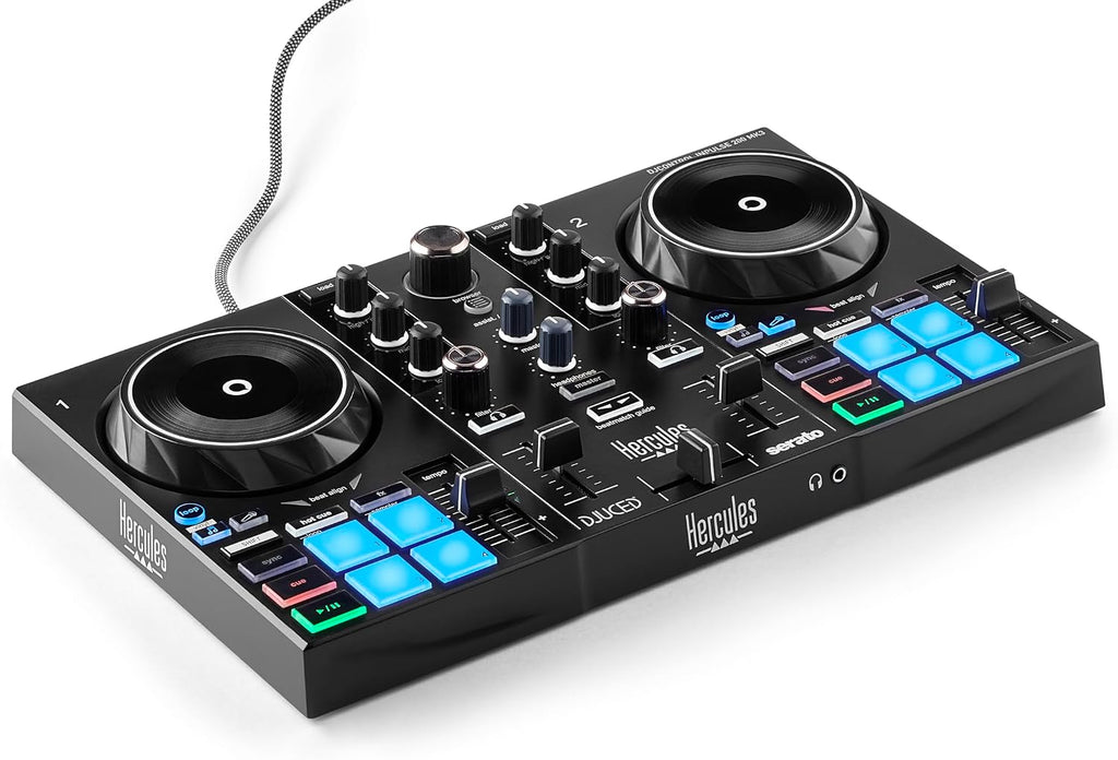 Hercules DJControl Inpulse 200 MK3 – Ideal DJ Controller to Start DJing – Software and Tutorials Included – Spotify and Apple Music streaming with Serato DJ Lite