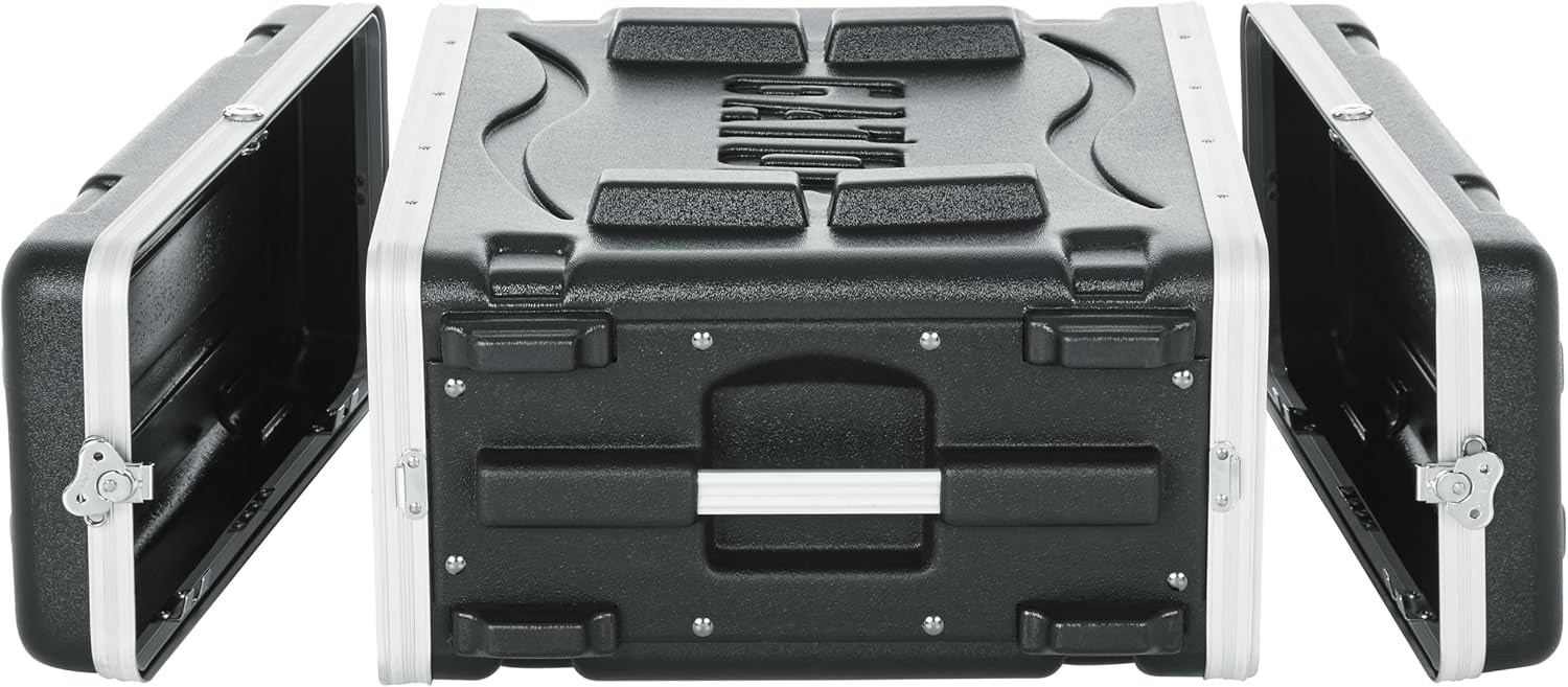 Gator Cases Lightweight Molded 4U Rack Case with Heavy Duty Latches, Standard 19.25' Depth, (GR-4L)