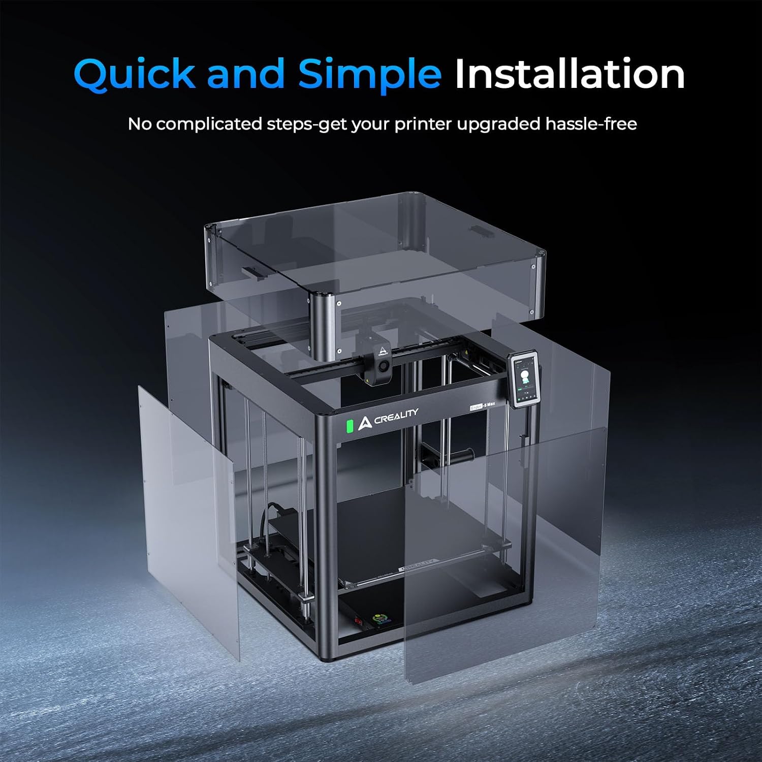 Creality Ender 5 Max Enclosure Official Upgrade Kit Transparent Acrylic Dust-Proof Constant Temperature Protective Cover for Creality Ender 5 Max