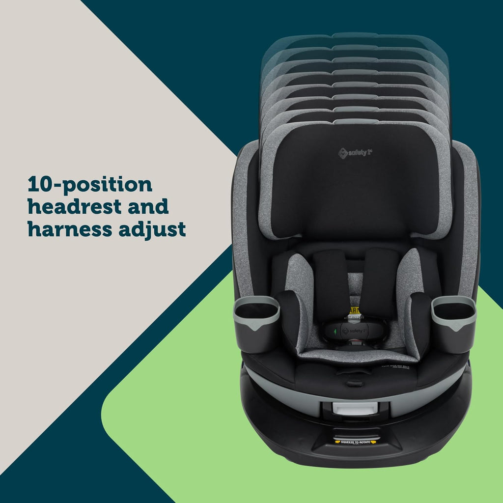 Safety 1st Turn and Go 360 DLX Rotating All-in-One Convertible Car Seat, Sand Bucket