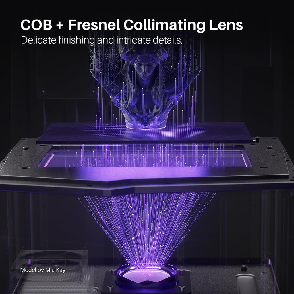 ELEGOO Saturn 4 Resin 3D Printer, 10' 12K HD Mono LCD, Smart Automatic Leveling, AI Print Monitoring, Large Printing Volume 8.62 × 4.84 × 8.66 inches
