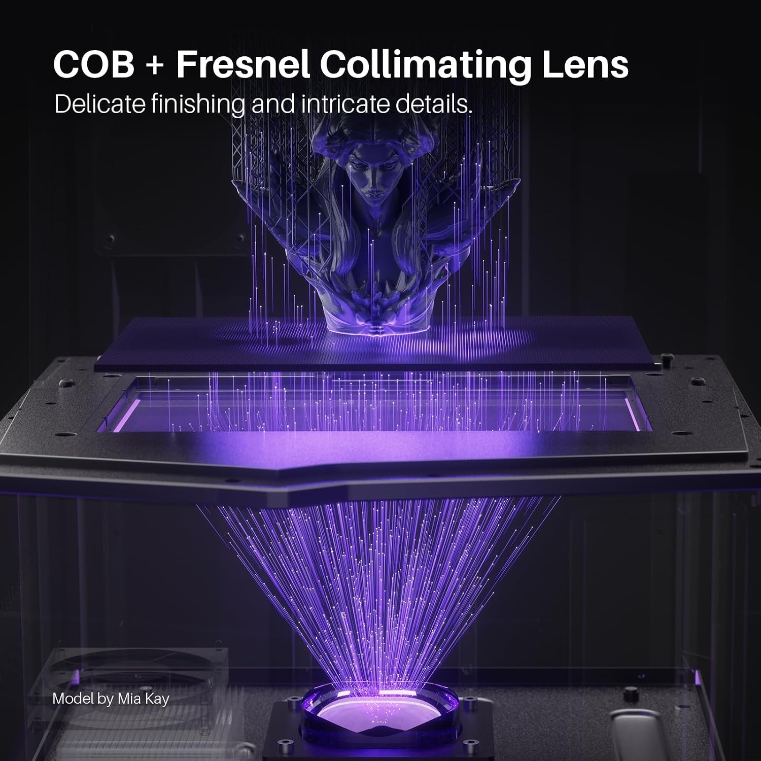 ELEGOO Saturn 4 Resin 3D Printer, 10' 12K HD Mono LCD, Smart Automatic Leveling, AI Print Monitoring, Large Printing Volume 8.62 × 4.84 × 8.66 inches