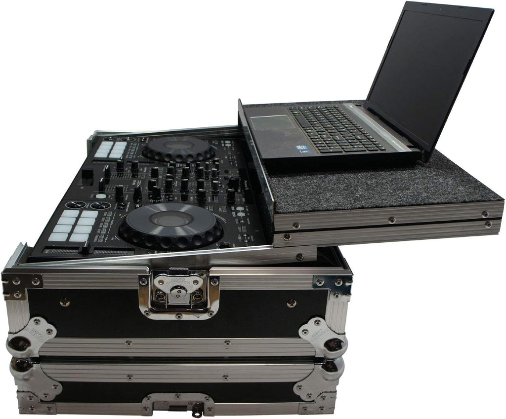 Harmony Audio HCDDJ800WLT1U Flight Glide Laptop Stand DJ 1U Rack Case Compatible with Pioneer DDJ-800