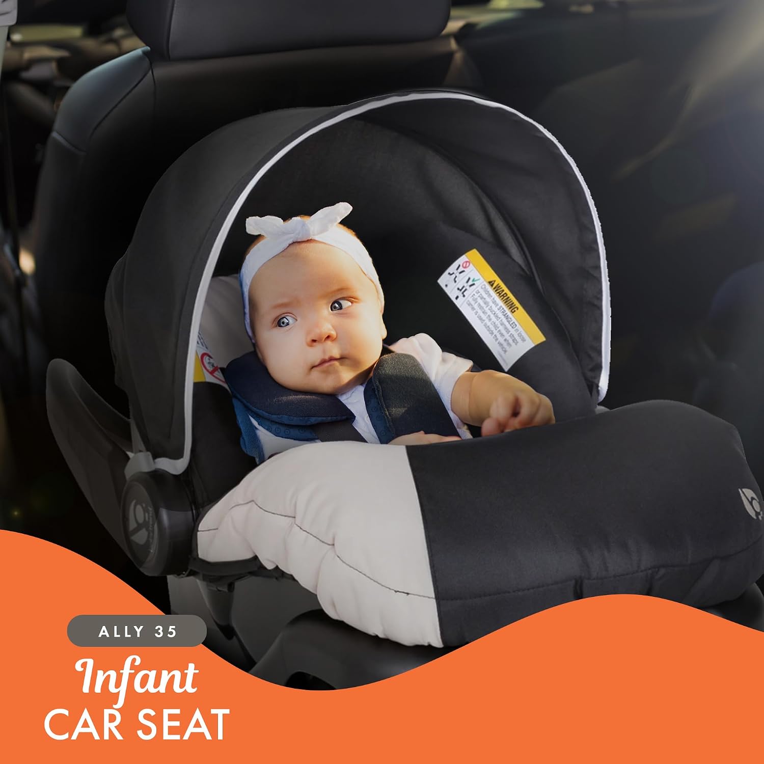 Baby Trend Ally Newborn Baby Infant Car Seat Carrier Travel System with Harness and Extra Cozy Cover for Babies up to 35 Pounds, 2 Pack, Khaki