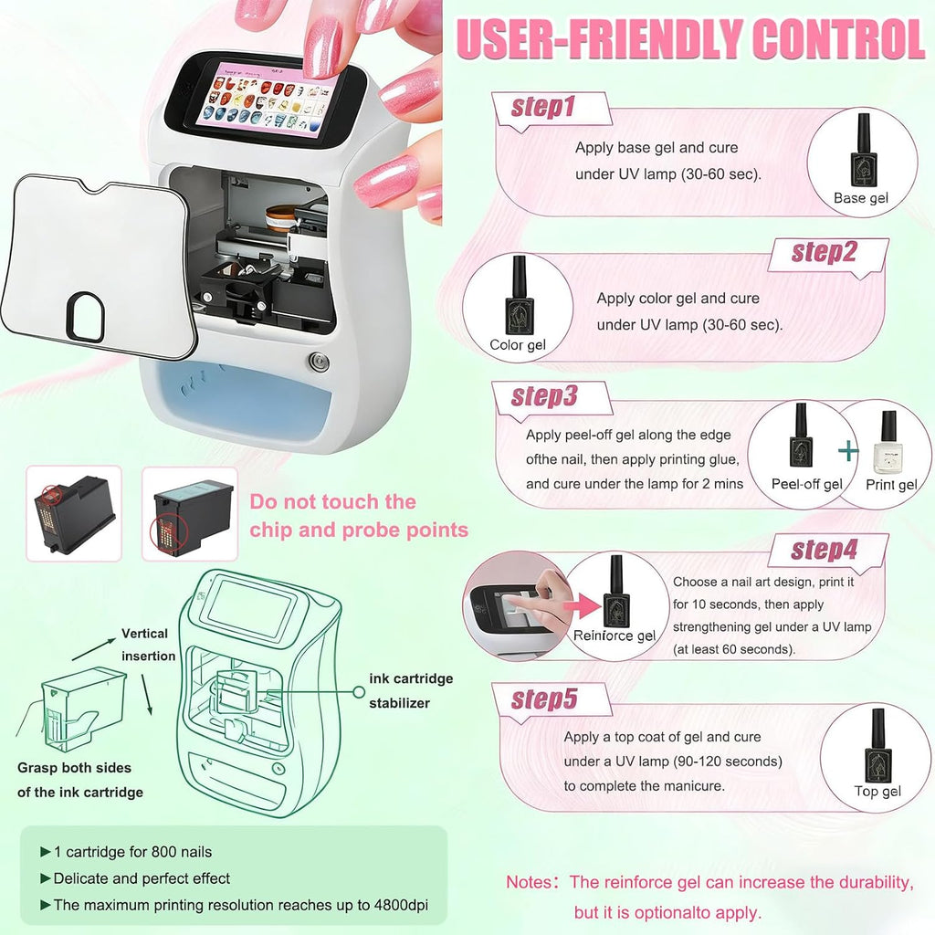 Smart 3D Nail Printer Machine - 10s Fast Art Robot, Digital Intelligent for Kids, Salons & Lovers – Printing Machine