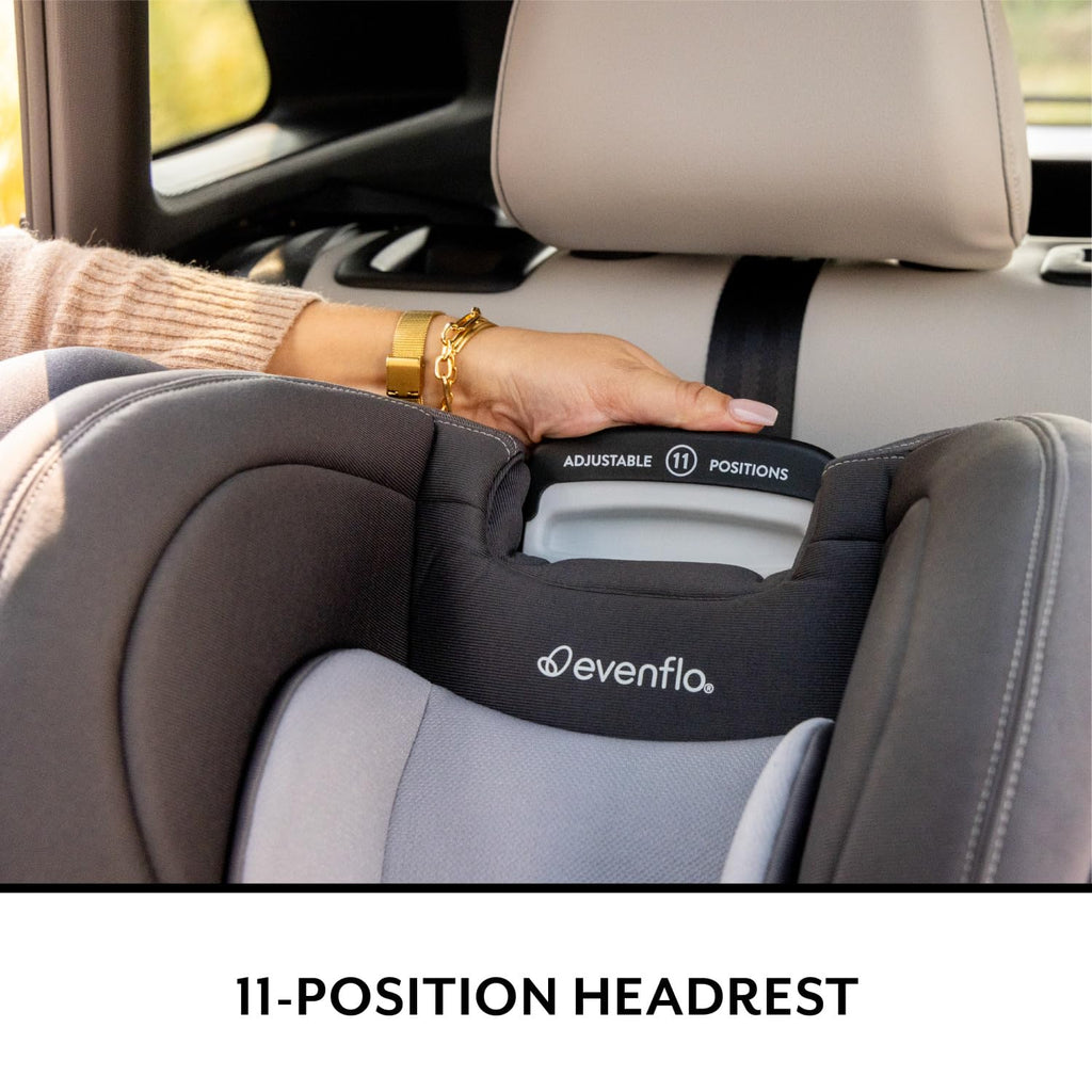 Evenflo REO by Revolve360 Rotating Convertible Car Seat with Quick Clean Cover, Infant to Toddler, Forward and Rear Facing, Compact Design, One-time Install (Nantucket)