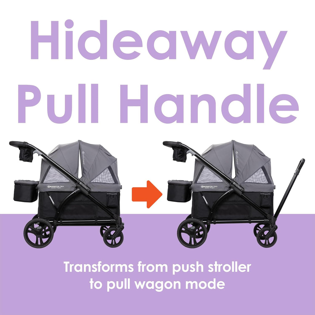 Baby Trend Navigator PRO 2-in-1 Stroller Wagon, Dash Black