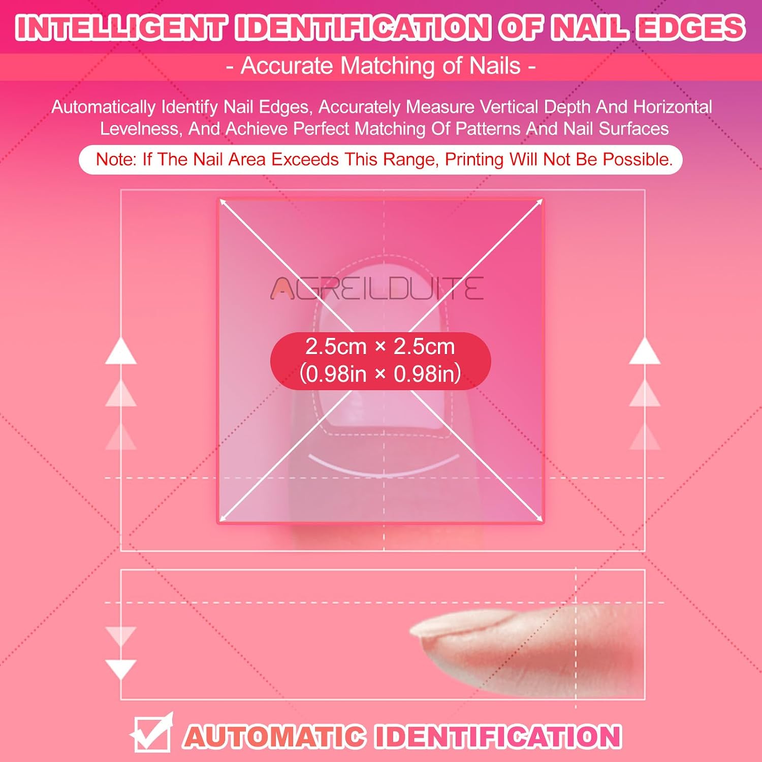 Nail Printer Nail Art Machine, Portable 3D Digital Printer for Nail Art, DIY Nail Printer Control Through Mobile App with Design Gallery,10s Fast Printing, for Beauty & Personal Care