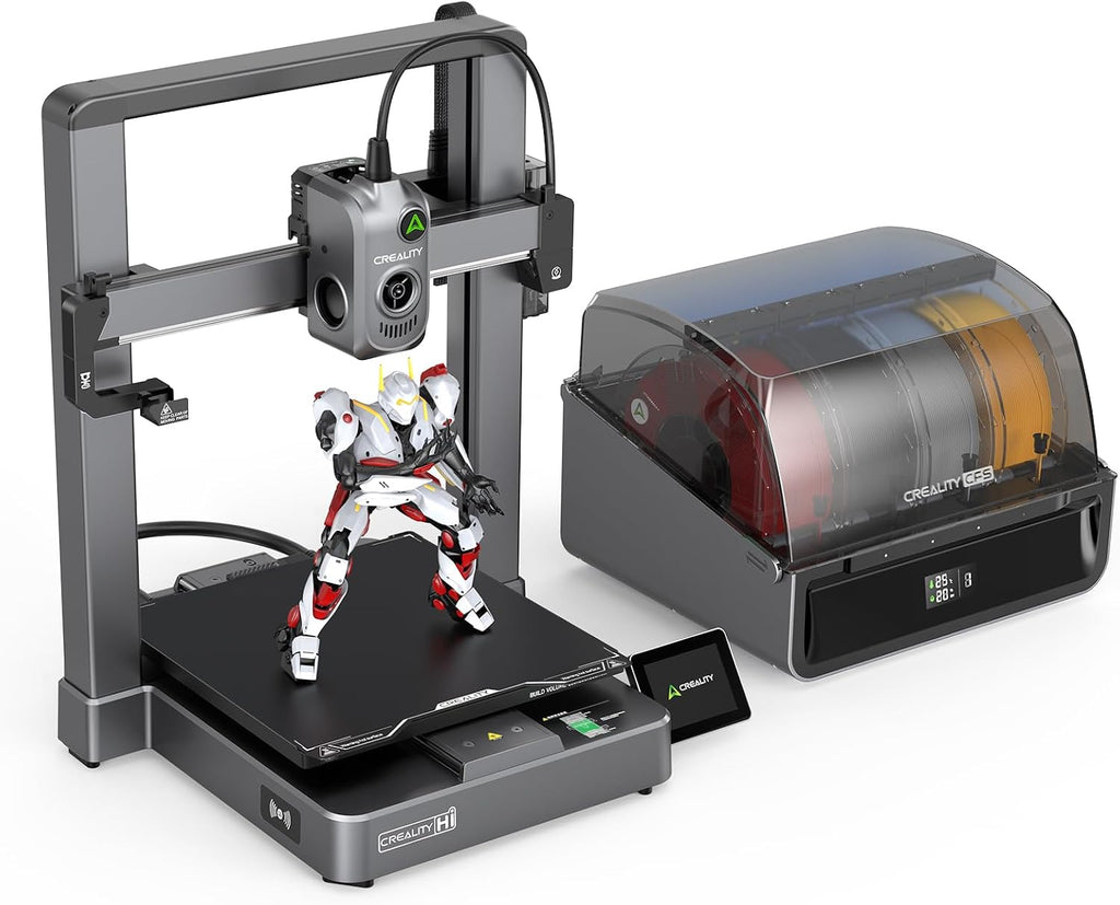 Creality Hi Combo (A) 3D Printer Multi Color 3D Printer with CFS 95% Pre-Assemble 500mm/s High Speed Auto-Leveling Automatic Filament Reading All-Metal Frame 10.24×10.24×11.81inch