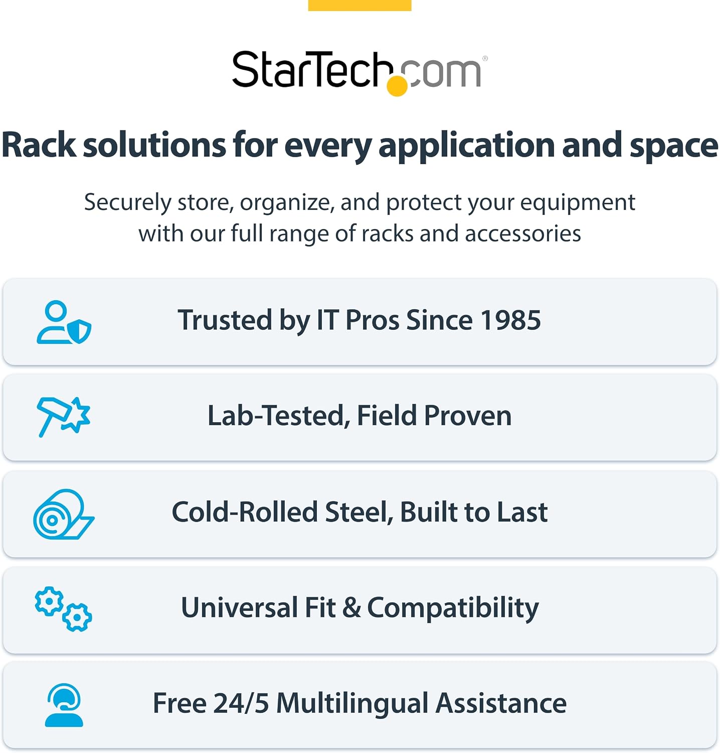 StarTech.com 2-Post 8U Wall Mounted Rack, Adjustable Depth up to 16in, for 19-inch Server/Data/Networking Equipment, Max 88lb
