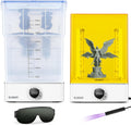 ELEGOO Mercury XS Bundle Wash and Cure Station for Large 3D Printed Models, with Handheld UV Light, Sunglasses, Wash Bucket, Compatible with Saturn, Mars Series and Other MSLA/LCD/DLP Resin Printers