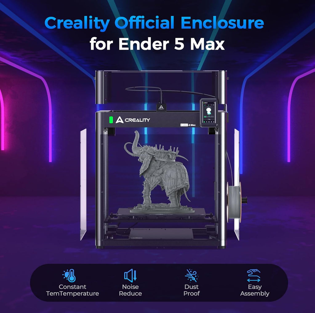 Creality Ender 5 Max Enclosure Official Upgrade Kit Transparent Acrylic Dust-Proof Constant Temperature Protective Cover for Creality Ender 5 Max
