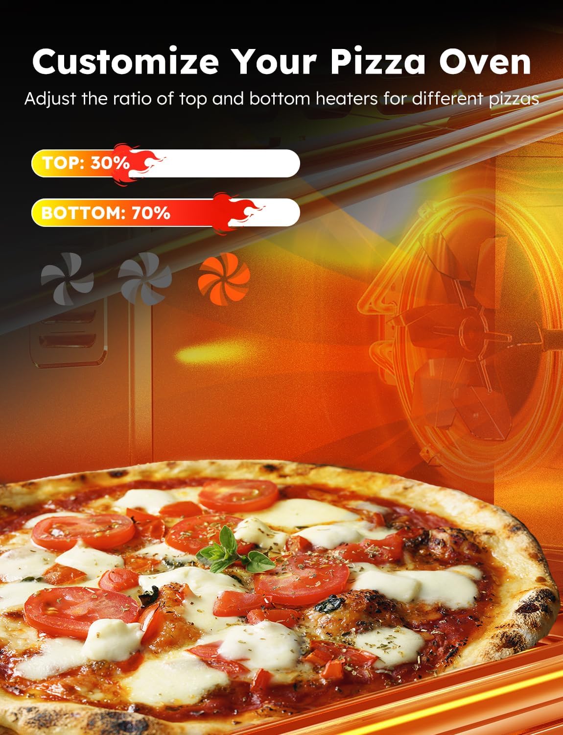 Nuwave Bravo Pro Smart Toaster Oven Countertop, True Air Fryer Combo w/Improved 100% Convection, 35% Crispier, 112 Presets, Customizable Pizza Zones, Integrated Probe, PFAS Free, 30QT, Stainless Steel