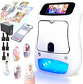 Nail Printer Nail Art Machine,Desktop Portable 3D Nail Painting Machine W/Uv Cure/5-In Touch Screen Display,Smart DIY Art Fingernail Printer Machine for Home Nail Salon Cute Girls Women