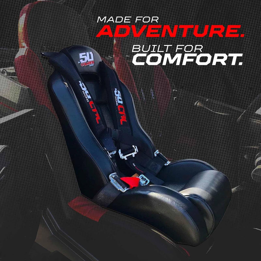 50 Caliber Racing Premium Mini Bucket Seat for All Vehicles - Secure Comfort for Kids, Fits Polaris RZR (No Bracket, Limited Stock)