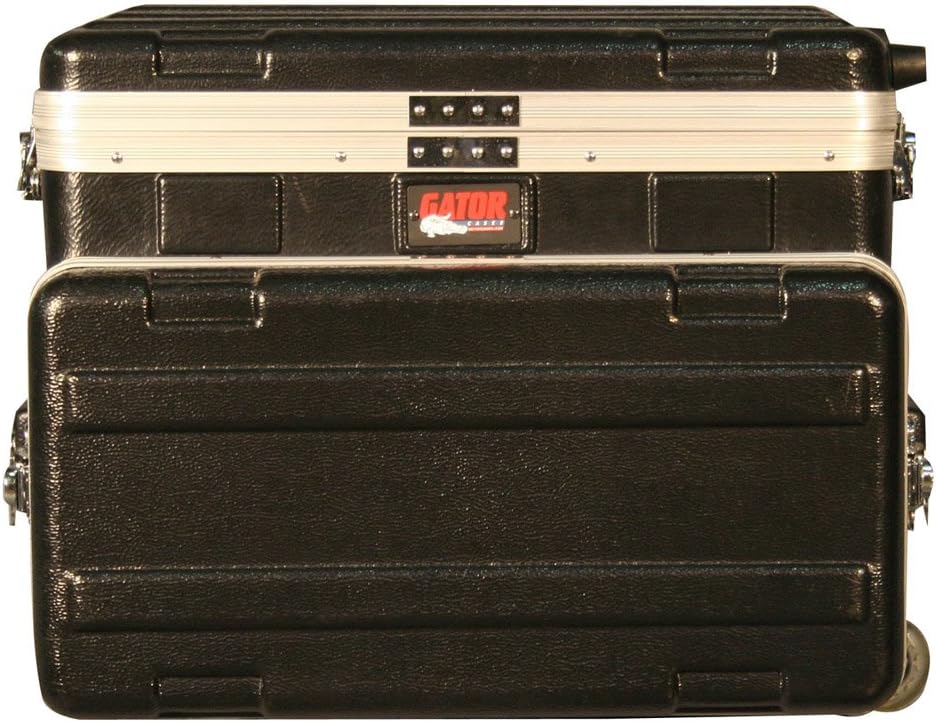 Gator Cases Soundcheck Series ATA-Style Console Rack with 4U Audio Rack and Laptop or Mixer Top Compartment (GRC-STUDIO4GO-W)