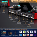 Podcast Equipment Bundle Audio Mixer with Studio Condenser Microphone, Live Sound Card Audio Mixer Interface, Sound Board, Sound Card with Voice Changer Denoise for PC Recording Gaming Podcasting