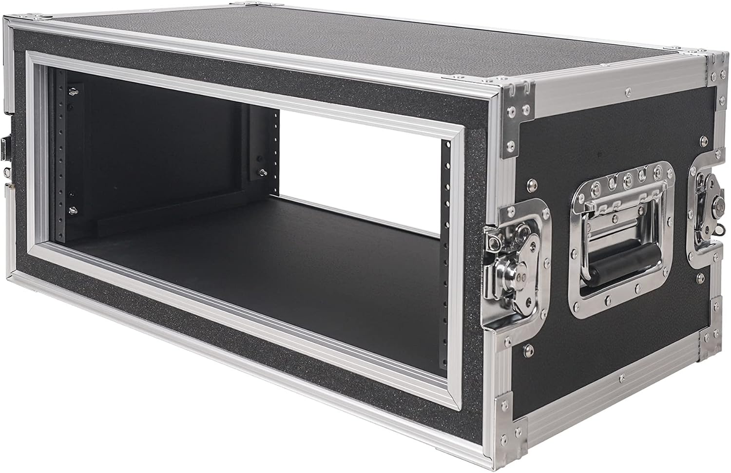 Sound Town Shock Mount 4U ATA Plywood Rack Case with 15' Rackable Depth, 4-Space Size, Pro Tour Grade (STRC-SP4US)