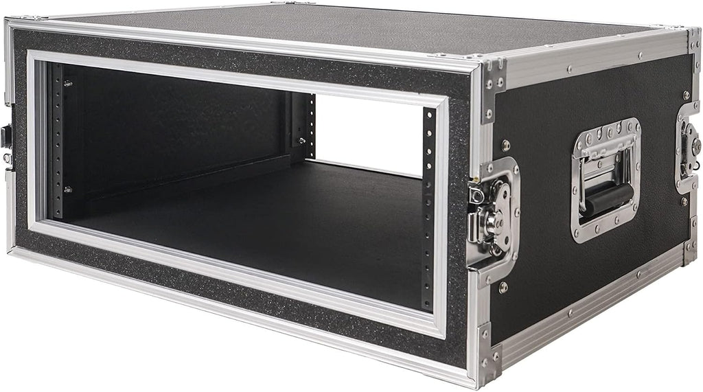 Sound Town Shock Mount 4U ATA Plywood Rack Case with 21' Rackable Depth, 4-Space Size, Pro Tour Grade (STRC-SP4U)