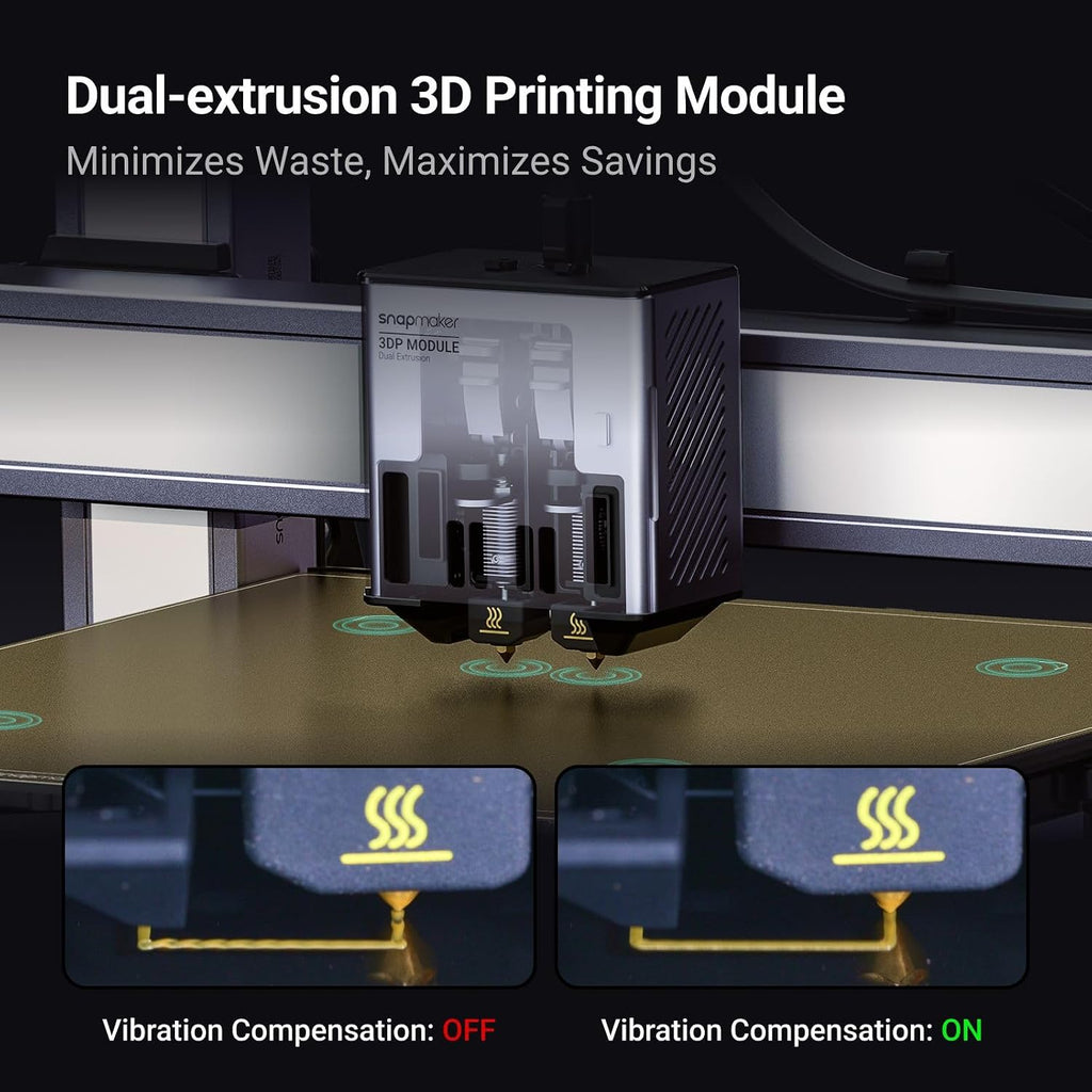 Snapmaker Artisan 3D Printer,Dual Extrusion 3D Printing,400x400x400mm Large Printing Size,Industrial-Grade Linear Rails Auto Bed Leveling,Quick Swap Modular Design,with 7' Touchscreen