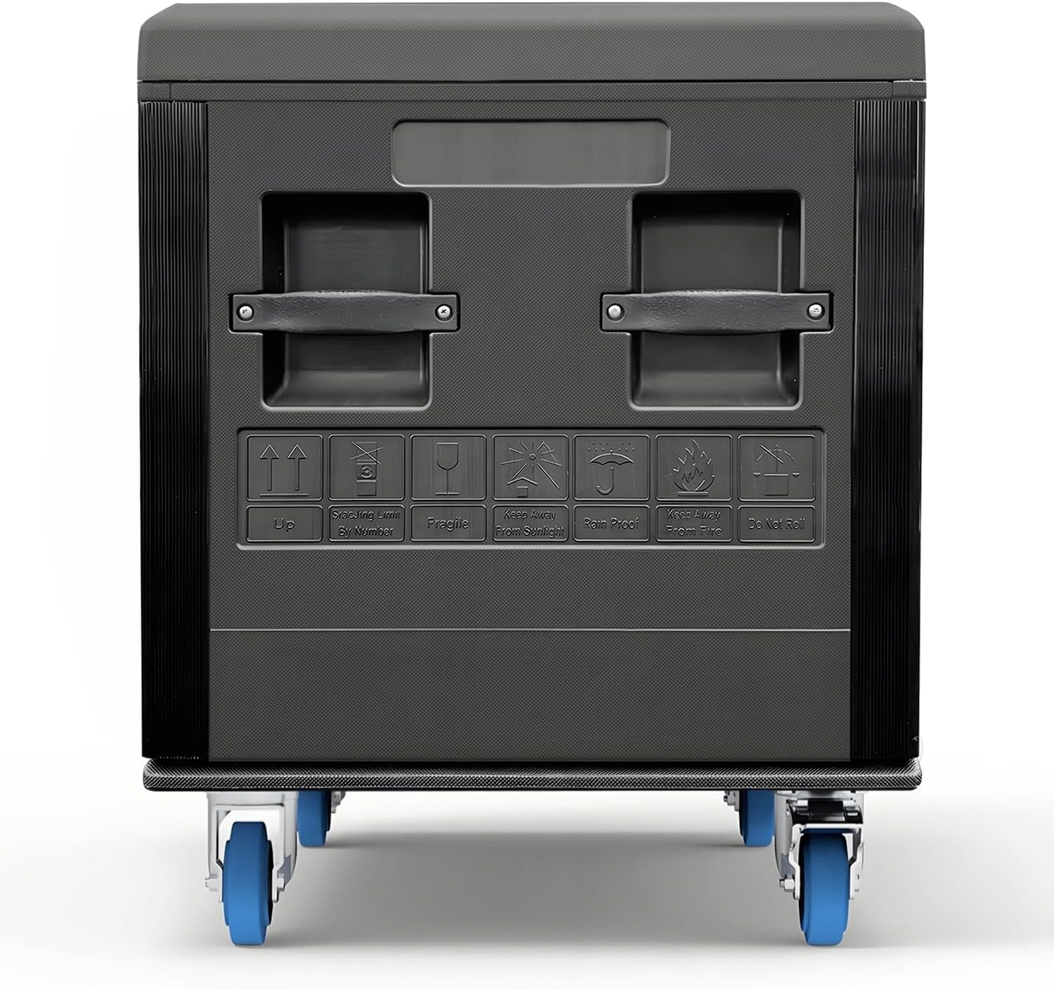 Diandian Cable Trunk Road Case with Wheels and Divider, 44' x 22' x 24' Stackable Heavy Duty ATA Rolling Utility Road Case, for Pro Audio & DJ Equipment Storage, Transport for Touring with Casters