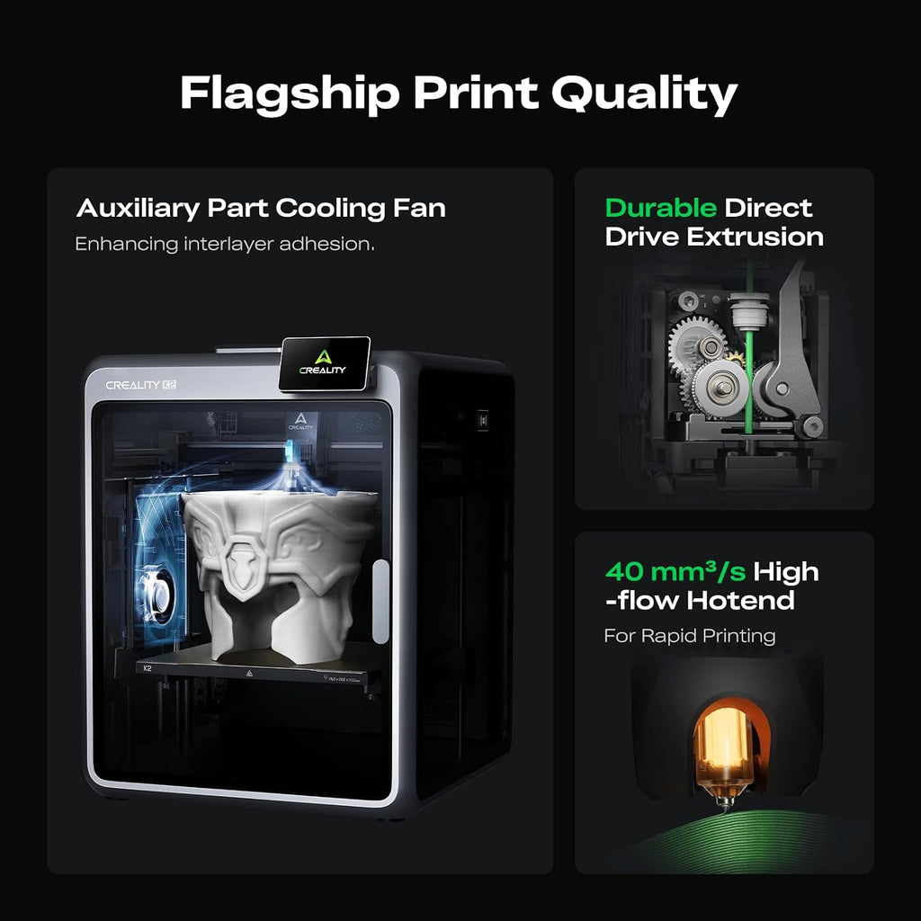 Creality K2 3D Printer, Multicolor Printing High-Speed 600mm/s, Auto Leveling with Smart AI Camera, Rock-Solid Frame, Direct Drive Extruder, Quiet Printing, Build Volume 260 * 260 * 260mm