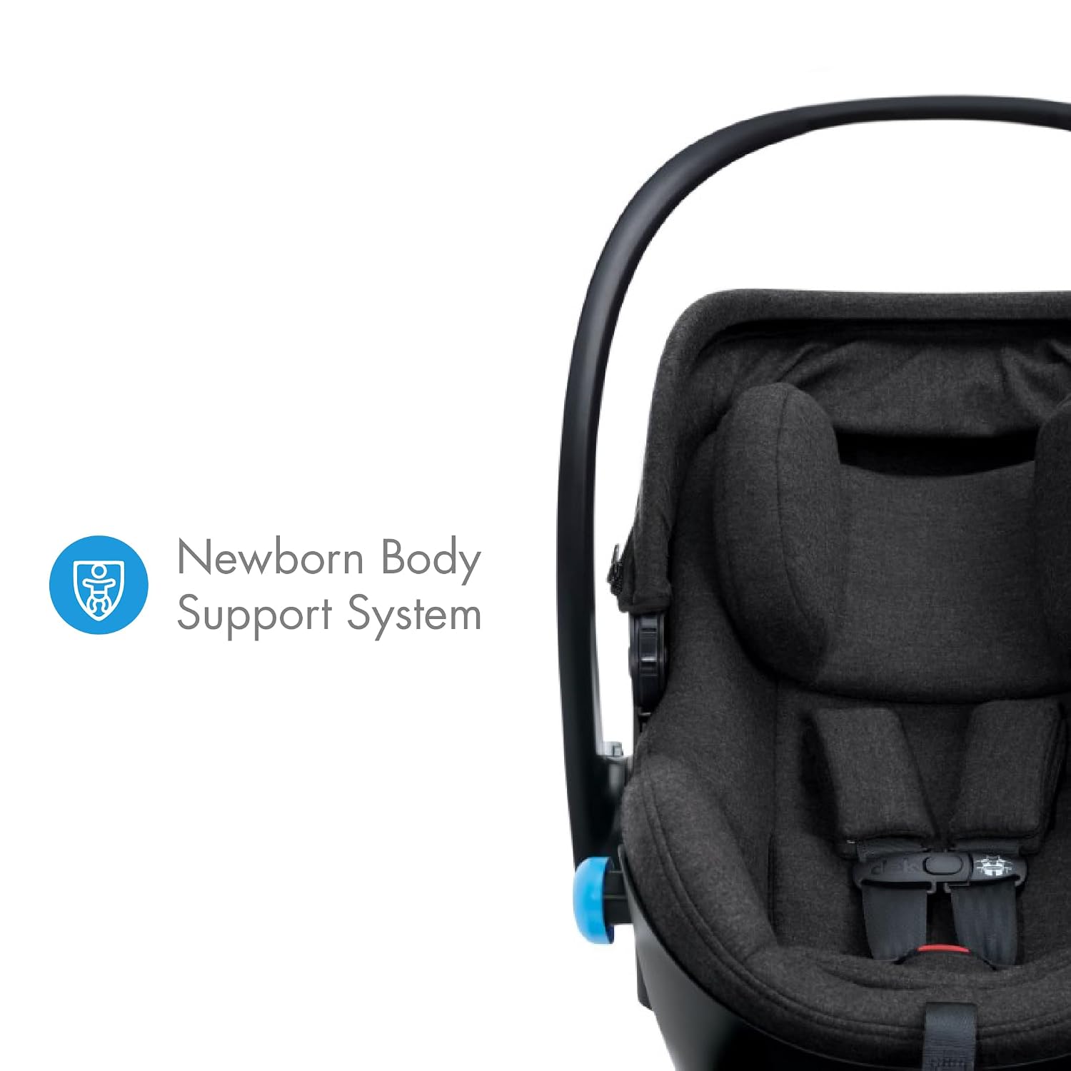 Clek Liing Infant Car Seat with Adjustable Load Leg, Compact, Lightweight Design, 7 Recline Positions, Easy-to-Use Rigid Latch, and Flame Retardant-Free (Railroad Ziip)
