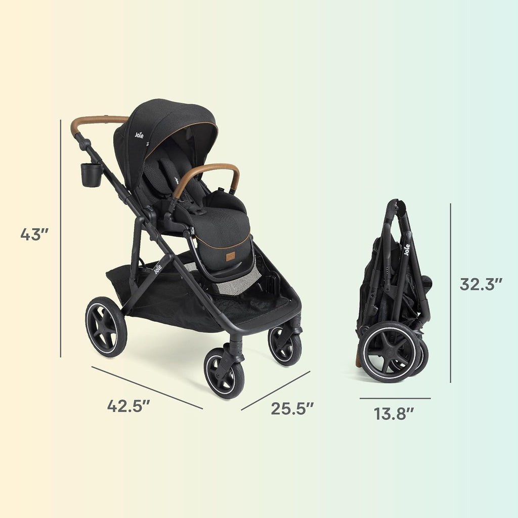 Chive and Rue - All-in-One Convertible Single-to-Double Modular Stroller with 20+ Customizable Modes & All-Terrain Wheels, and Lightweight Infant Car Seat Travel System (Dove)
