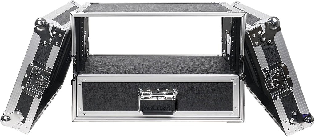 Sound Town 4U Rack Case with 2U Rack Drawer for 19' Amps/Mixers/Microphone Receivers (STRC-4U2DR)