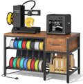 3D Printer Stand with Filament Storage – Heavy Duty Metal 3D Printer Table with Drawer and Power Hub for Workshop, Studio, and Office