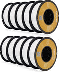 Kingroon PLA 3D Printer Filament,10 Rolls, Dimensional Accuracy +/- 0.02 mm, 10kg Spool(22lbs), 1.75 mm，White
