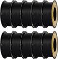 Kingroon Matte PLA Filament 1.75mm 3D Printer Filament Matte Filament 10kg Dimensional Accuracy +/- 0.02 mm (10 Rolls Black)