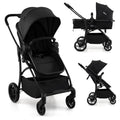 INFANS 2 in 1 Baby Stroller, Convertible Stroller with Bassinet Reversible Seat Adjustable Backrest Canopy One Hand Fold, Compact Toddler Pushchair for Kids Infants Newborns 0-36 Months