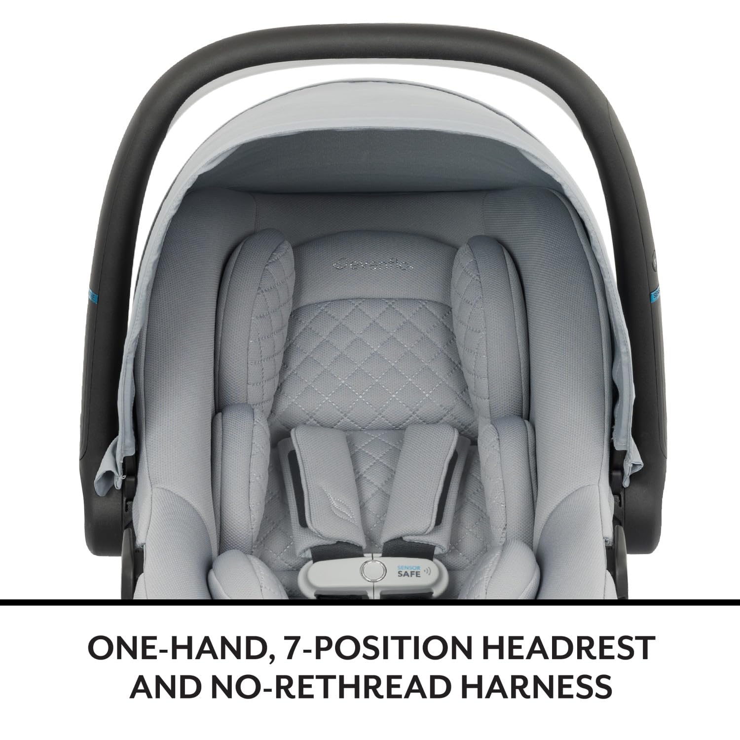 Evenflo LiteMax NXT Rear-Facing Lightweight Preemie and Infant Car Seat 3-30lbs with SensorySoothe. Easy Install with Base (Jasper Black)