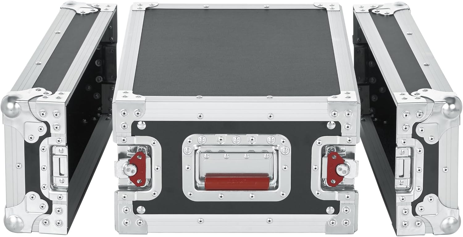 Gator Cases G-TOUR Series Shallow Audio Road Rack with Heavy-Duty Tour Grade Hardware,15' Rackable Depth, 4U (G-TOUR EFX4U)