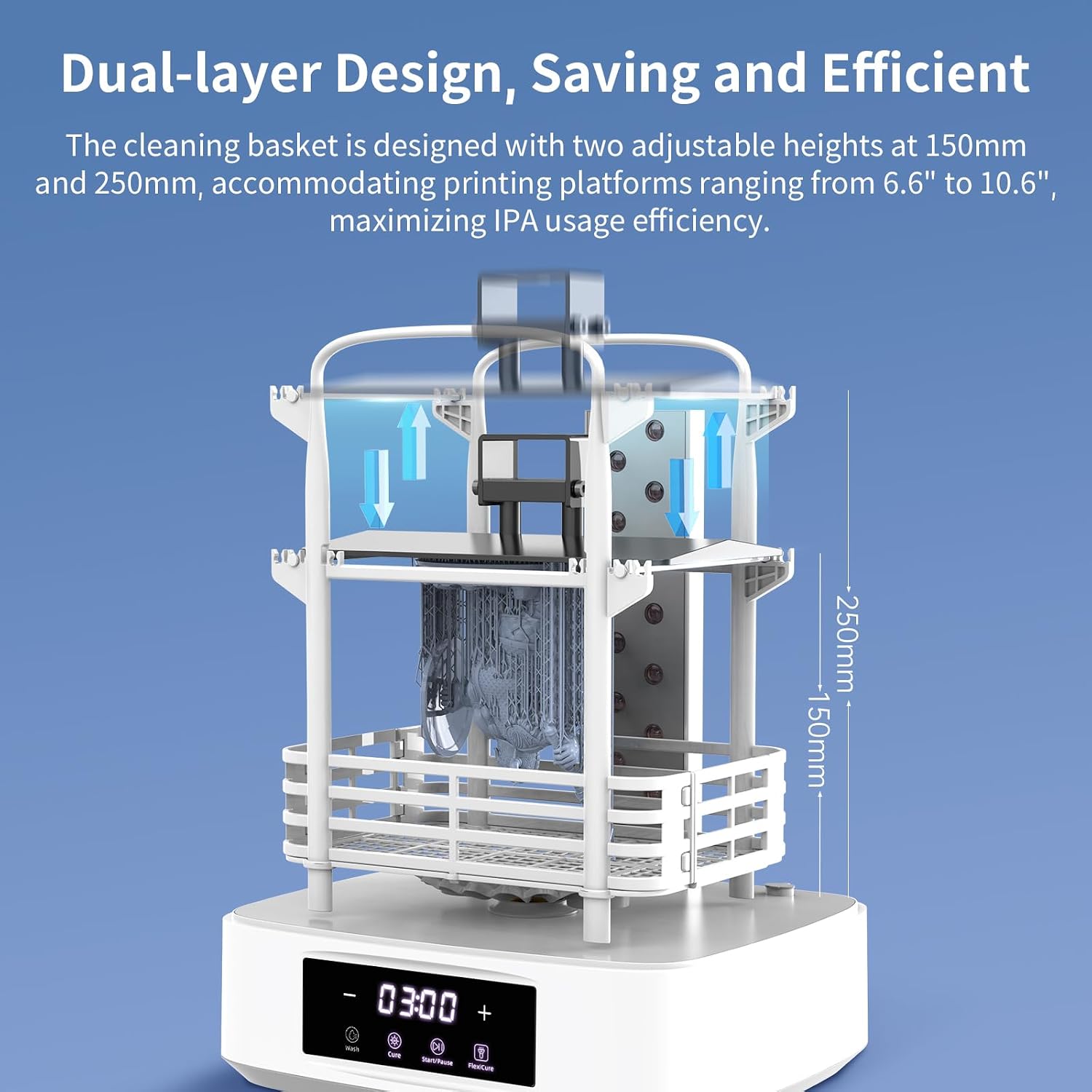 ANYCUBIC Wash & Cure Plus 3.0, Large Size Mono M5s LCD MSLA SLA 3D Printer, Powerful Curing Light, Improved IPA Usage, Cleaning Volume 8.97''x5.03''x10.23''