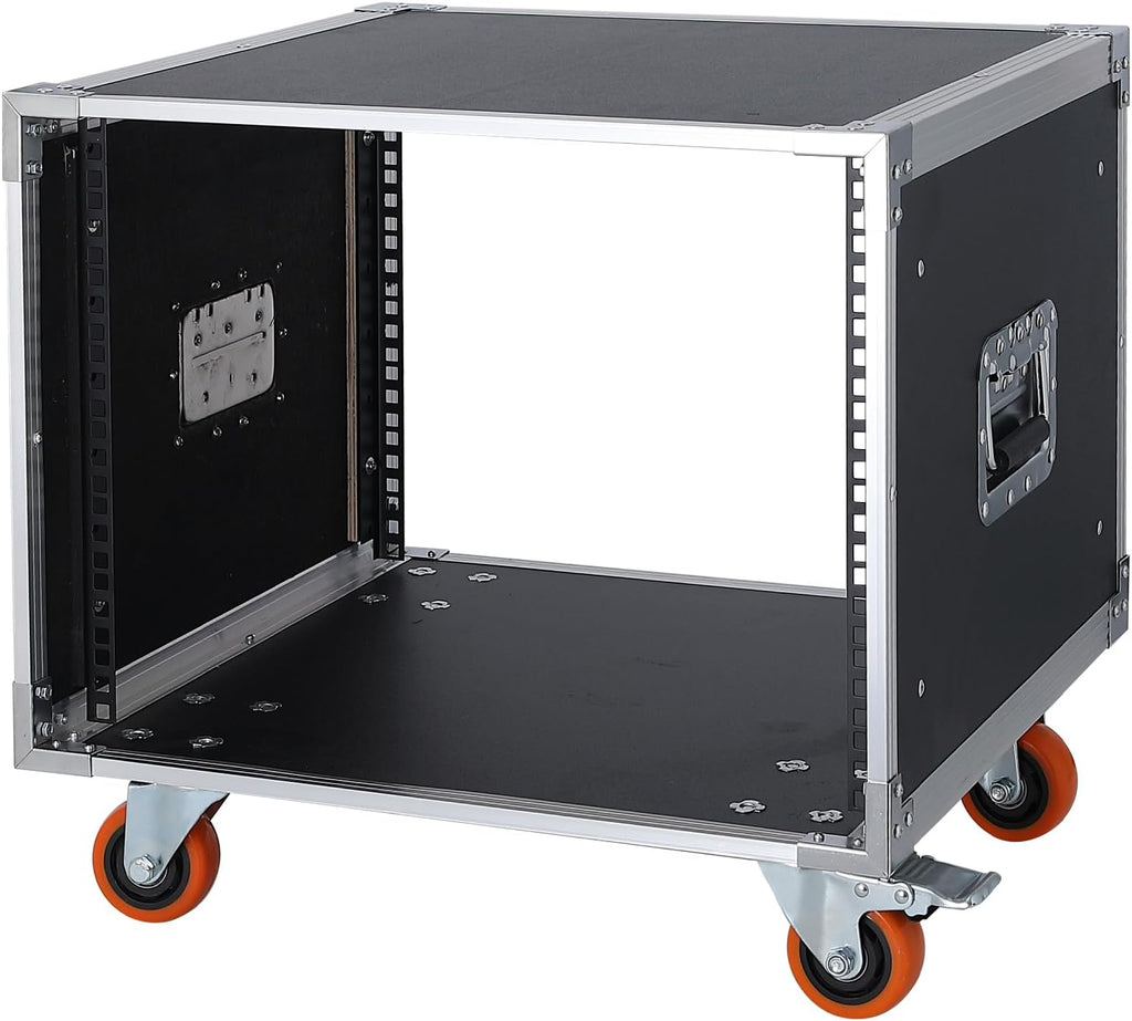 AV Gear Rack 8U Home Audio & Video Stage Stereo Equipment Storage Cabinet Stand On Wheels - 8U 19in Server IT Network Data Devices Storage Rack Cabinet - SC01-8U