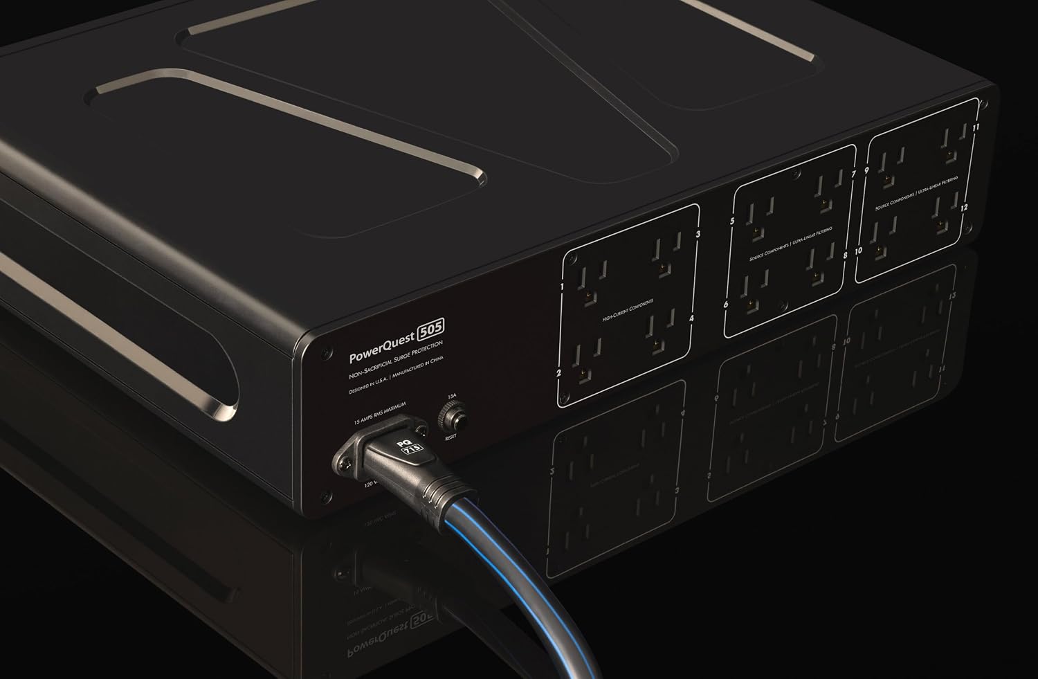 AudioQuest PowerQuest 505 12-Outlet Power Conditioner with Non-Sacrificial Surge Protection (North America)