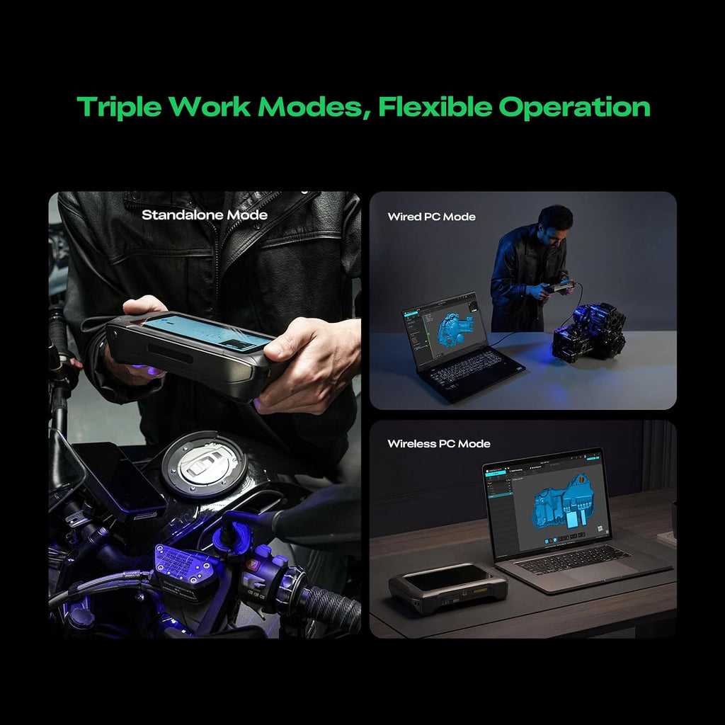 Creality Sermoon P1 3D Scanner with Built-in PC, Wireless Professional CAD/Reverse Engineering to 3D Printing & Art Design, 0.02mm Accuracy, 100FPS Blue Laser Scanning with WiFi 7