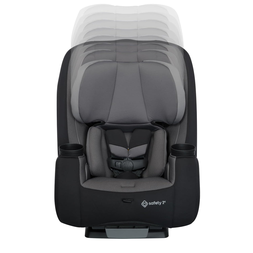 Safety 1st TriMate 3-in-1 Convertible Car Seat, Slim Fit, Infant to Big Kid Car Seat, Easy-Install Harness, Machine-Washable Cover, Dishwasher-Safe Cup Holders, 5-100 lbs, Sharkskin