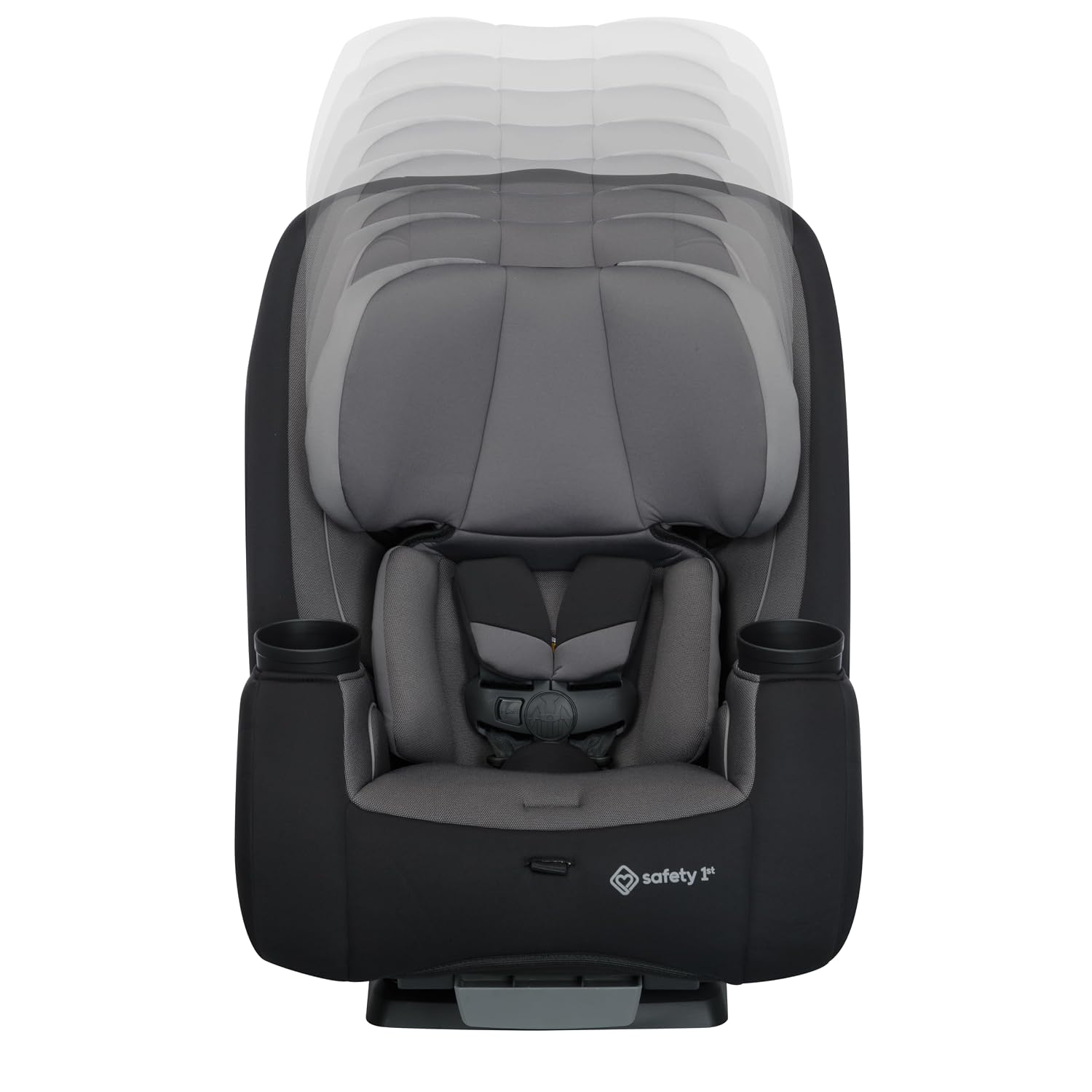 Safety 1st TriMate 3-in-1 Convertible Car Seat, Slim Fit, Infant to Big Kid Car Seat, Easy-Install Harness, Machine-Washable Cover, Dishwasher-Safe Cup Holders, 5-100 lbs, Sharkskin