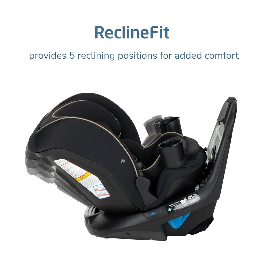 Maxi-Cosi Andi 360 Rotating All-in-One Baby Convertible Car Seat, Rear Facing, Forward Facing Infant Toddler Booster, Easy Rotation, Tension System, Harness Adjust, Caspian Caviar