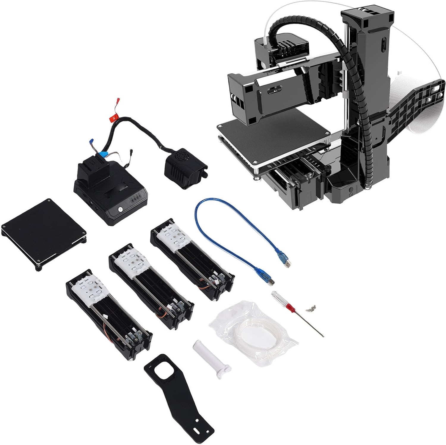 Gonetre Entry Level Beginners 3D Printer Fast Heating 4x4x4in Building Size 32 Bit 64 Bit 3D Printing Machine Beginner Friendly Mini Printer for Kids and Hobbyists (US Plug)