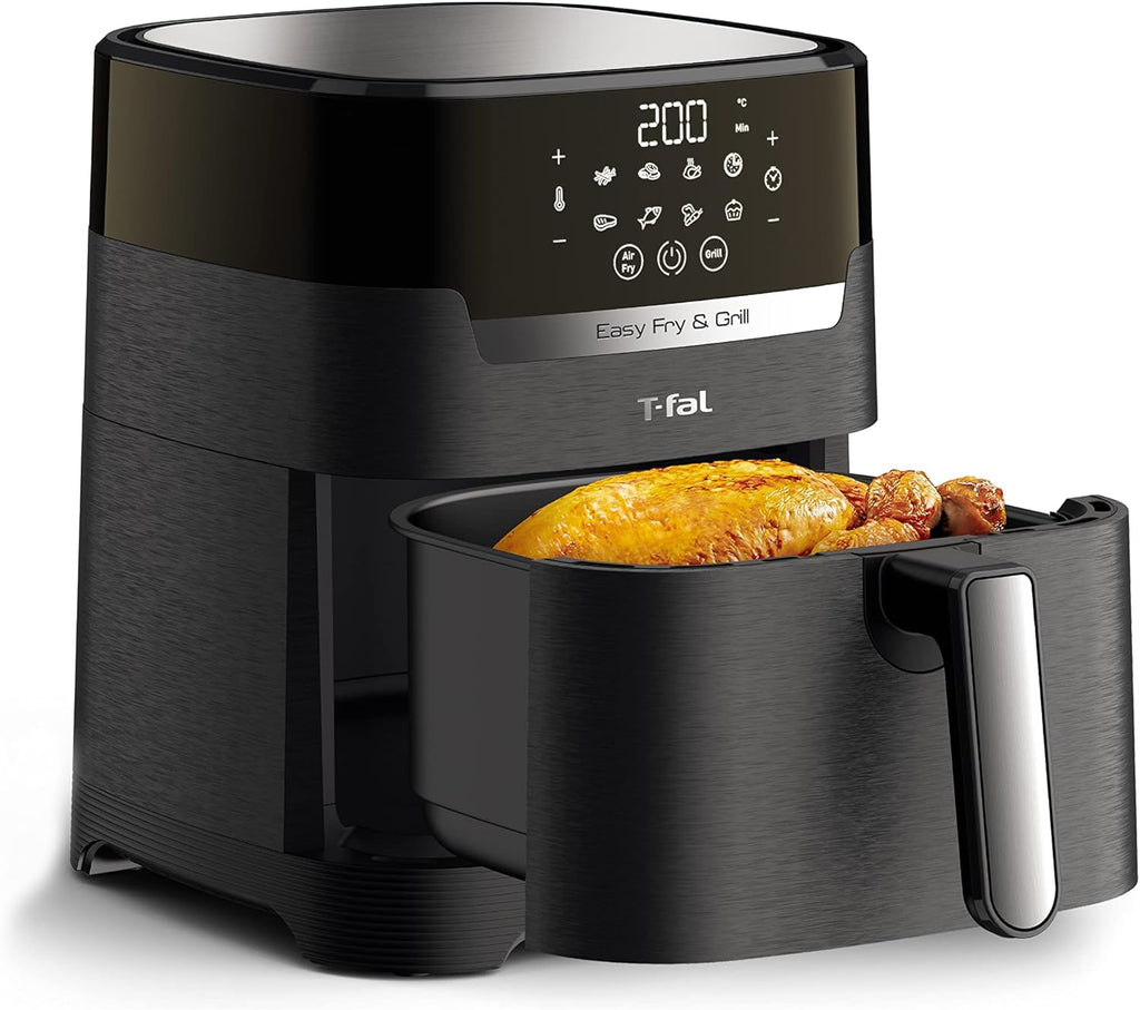 T-fal Air Fryer & Grill Combo Digital, 2-in-1, 4.4 Qrt, black